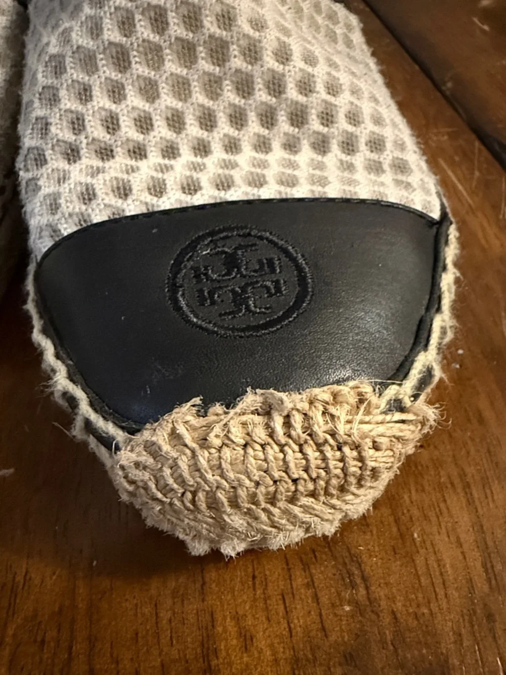 Tory Burch Black and White Colorblock Espadrilles Sz 9.5